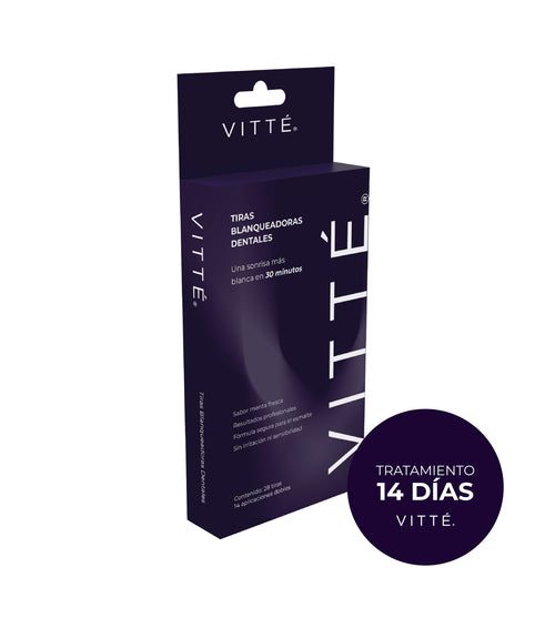Tiras blanqueadoras dentales VITTÉ pack 14 días