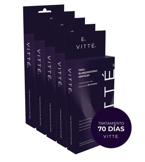 Tiras blanqueadoras dentales VITTÉ pack 70 días